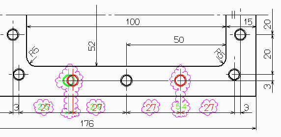 Drawing comparison sample of mechanical drawing