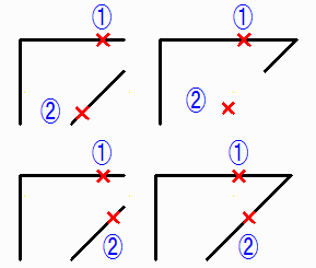 Connect between straight line-straight line by radius zero