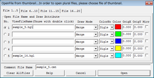 Open file from thumbnail Dialog